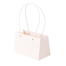   10 buc. Pungi kraft pentru flori 22(h) x 10.5(l) x 13.5(m) cm - Alb