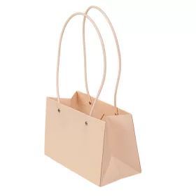   10 buc. Pungi kraft pentru flori 22(h) x 10.5(l) x 13.5(m) cm - Roz pudrat deschis