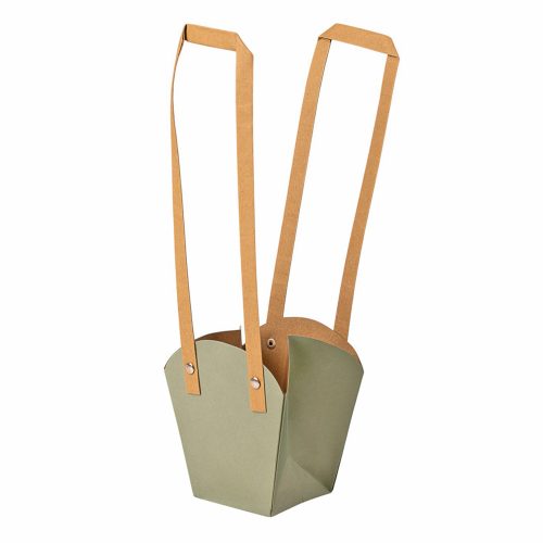 Set 10 pungi kraft pentru flori 12 x 11 x 7cm - Verde vintage