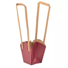   10 buc. Pungi kraft pentru flori 12(h) x 11(l) x 7(m) cm - Bordo
