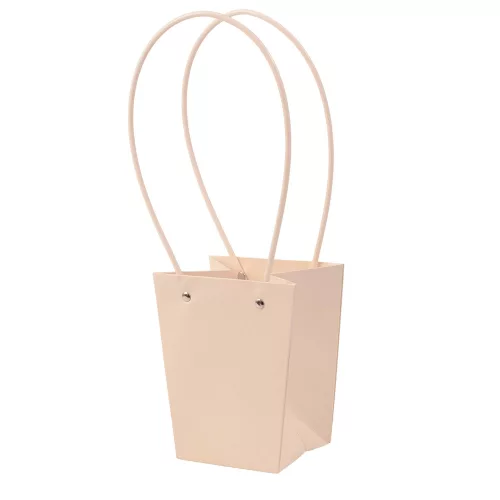 10 buc. Pungi pentru flori 13(î) x 9.5(l) x 15.5(a) cm - Pudră deschisă