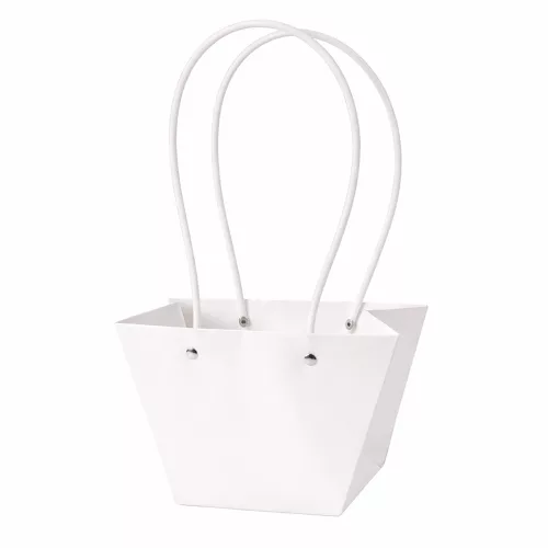 10 buc. Pungi pentru flori 20(î) x 12(l) x 12(a) cm - Alb