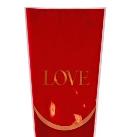   Pungi din Hartie pentru flori „Love” 12.5 cm x 4 cm x 45 cm, 20 buc. - Burgund