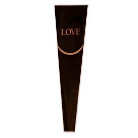   Pungi din Hartie pentru flori „Love” 12.5 cm x 4 cm x 45 cm, 20 buc. - Negru