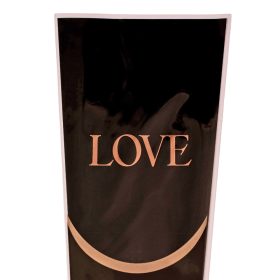   Pungi din Hartie pentru flori „Love” 12.5 cm x 4 cm x 45 cm, 20 buc. - Negru