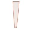 Pungi din Hartie pentru flori cu ramă rose gold 12.5 cm x 4 cm x 45 cm, 50 buc. - Alb