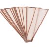 Pungi din Hartie pentru flori cu ramă rose gold 12.5 cm x 4 cm x 45 cm, 50 buc. - Alb