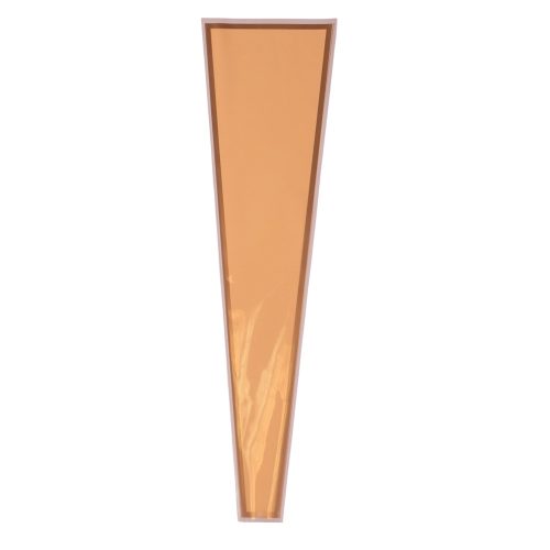 Pungi din Hartie pentru flori cu ramă rose gold 12.5 cm x 4 cm x 45 cm, 50 buc. - Crem