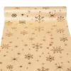 Material decorativ de Crăciun din catifea, alergător de masă, 28cm x 2.7m - Crem