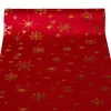 Material decorativ de Crăciun din catifea, alergător de masă, 28cm x 2.7m - Roșu intens