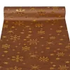 Material decorativ de Crăciun din catifea, alergător de masă, 28cm x 2.7m - Maro
